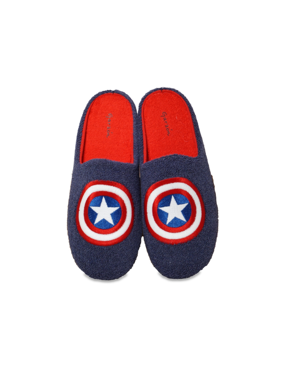 Zapatilla casa rizo niño Capitán América Garzón suela de goma