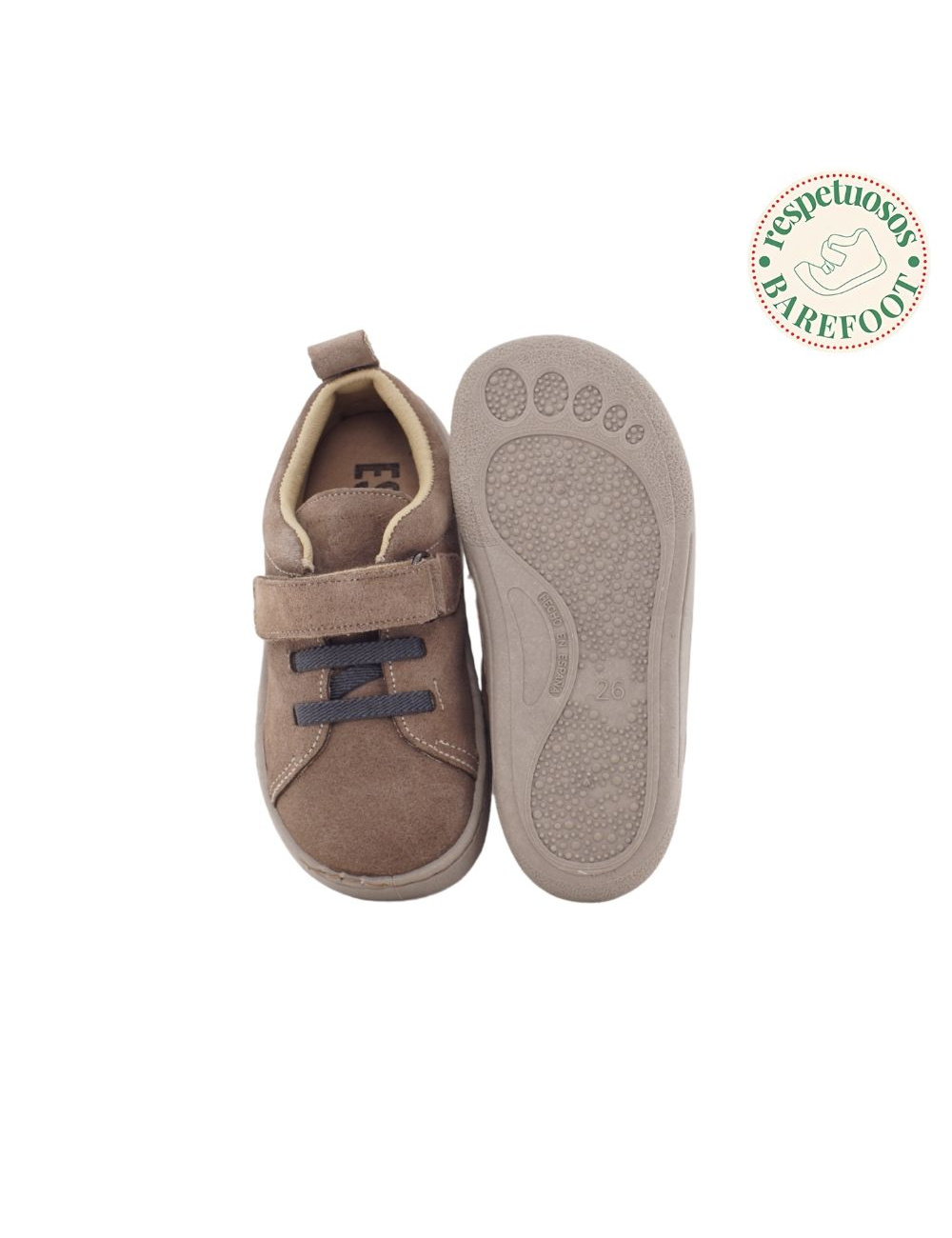 ZAPATO DEPORTIVO RESPETUOSO SERRAJE VELCRO ESCOOLERS HELSINKI EAF201417 TAUPE