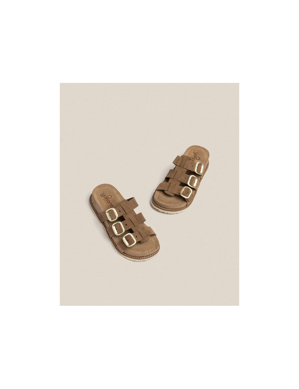 Sandalia de plataforma Oca 004 marrón