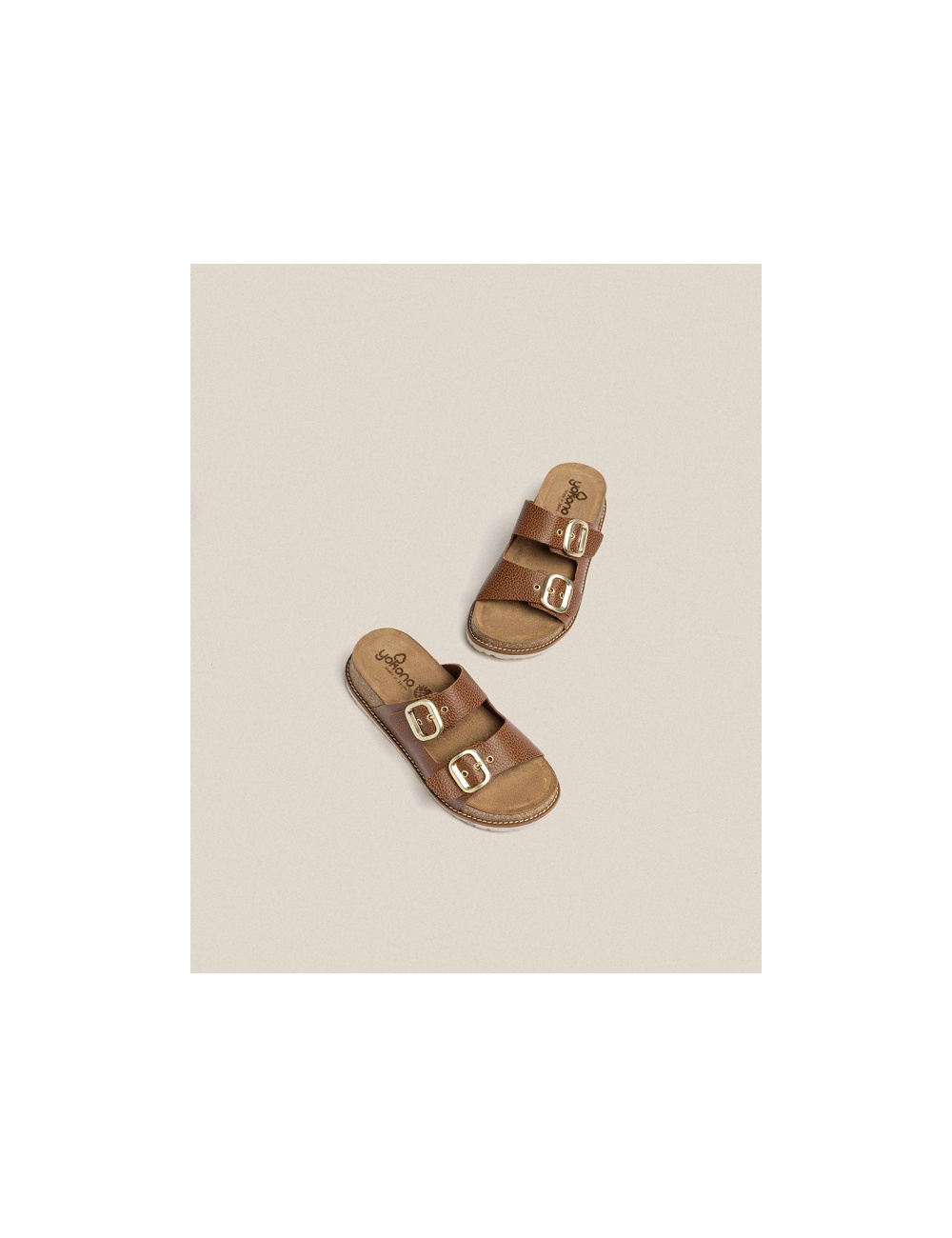 Sandalia de plataforma Oca 013 marrón