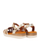 ESCOOLERS SANDALIA HEKET CANGREJERA PIEL TIRAS CUÑITA MUJER