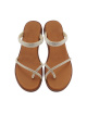JORDANA SANDALIA ESCLAVA TIRAS BRILLOS PIEL PLANA MUJER 4279