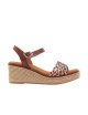 JORDANA SANDALIA CUÑA TIRAS TRENZADAS PIEL MUJER 4440
