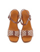 JORDANA SANDALIA CUÑA TIRAS TRENZADAS PIEL MUJER 4440