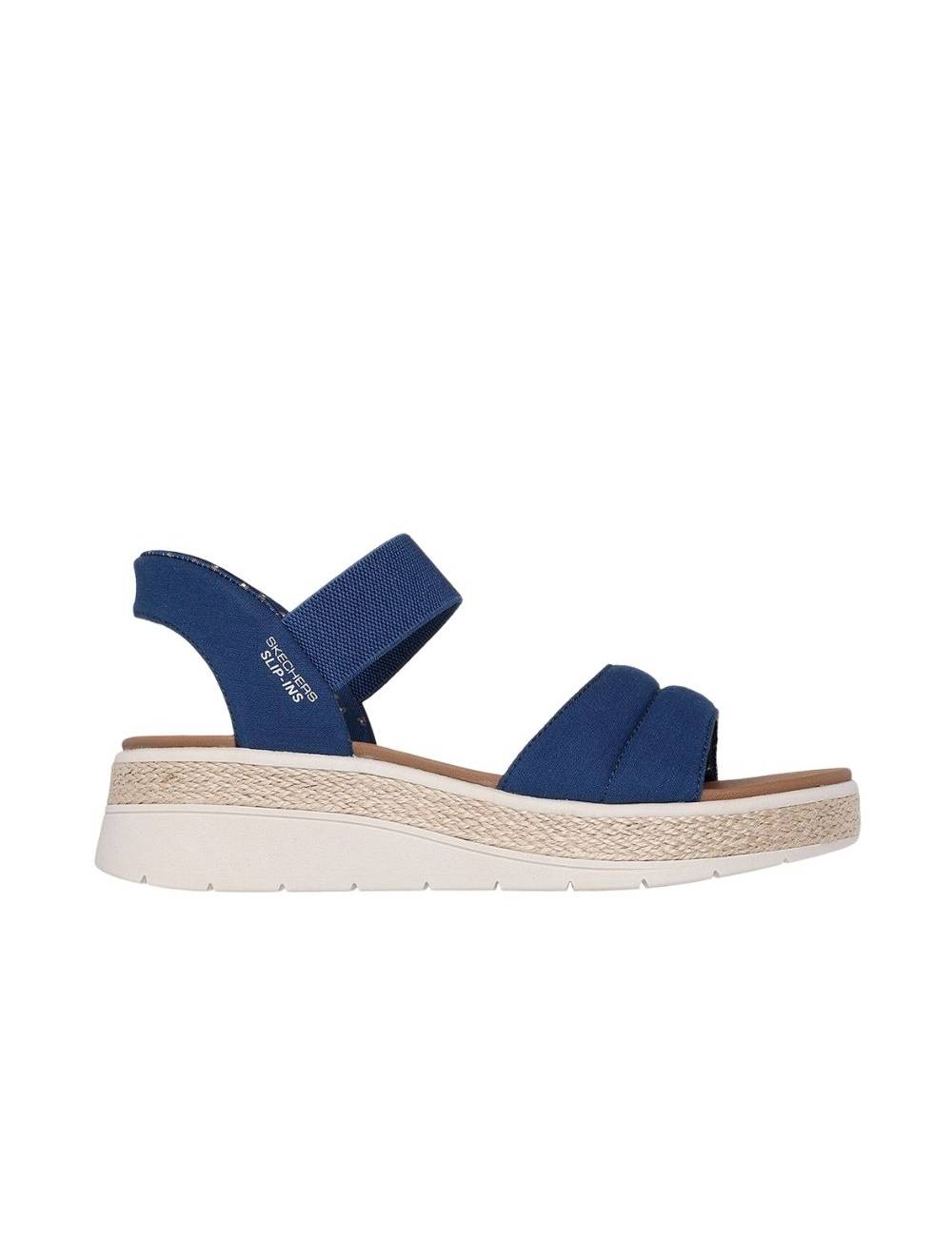 SKECHERS SANDALIA CUÑA SLIP-INS BOBS SUN RAY 114413 MUJER