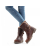 BOTA DE MEDIA CAÑA PIEL MUJER PANAMA JACK FELIA B42 MARRON