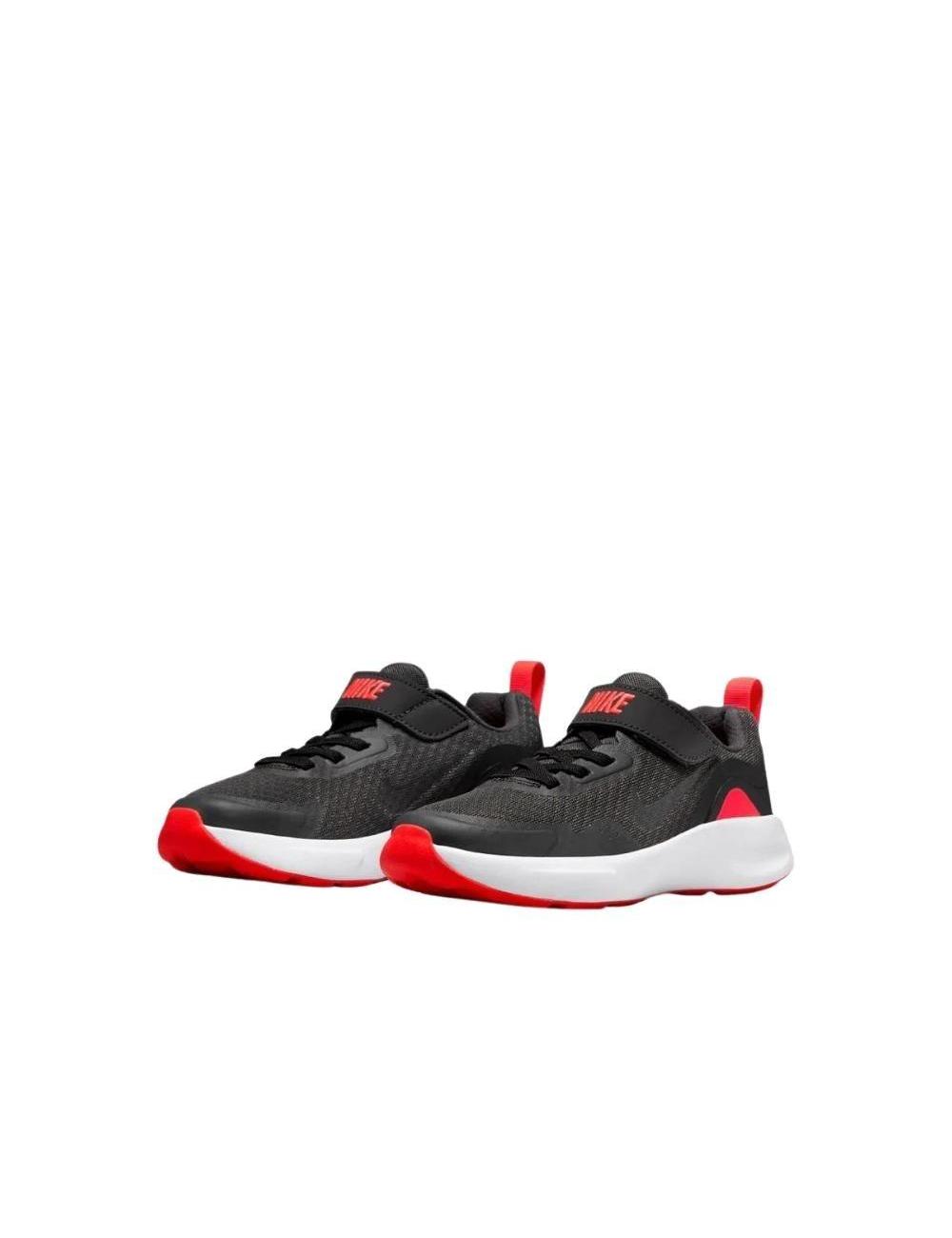 Nike WearAllDay Little Kids' Shoe SP22 GRIS-NEGRO-ROJO